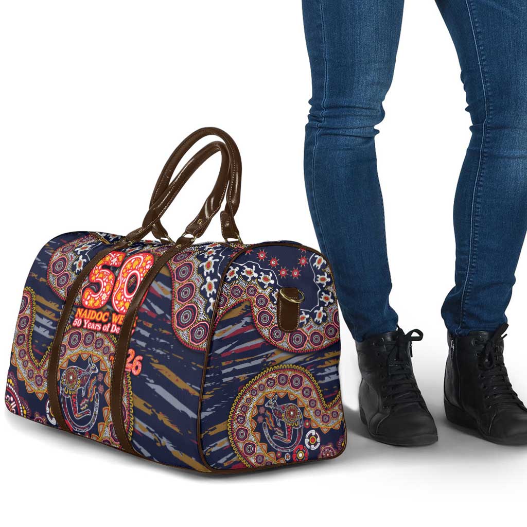 Adelaide Crows NAIDOC Week 2026 Travel Bag Australian Aboriginal Dot Art Dreamtime Pattern Style