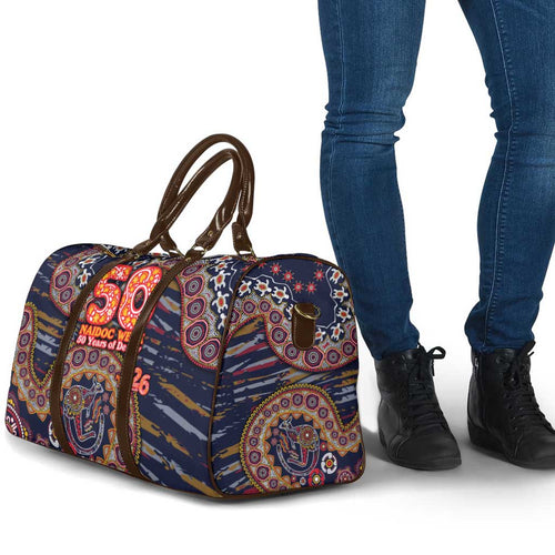 Adelaide Crows NAIDOC Week 2026 Travel Bag Australian Aboriginal Dot Art Dreamtime Pattern Style