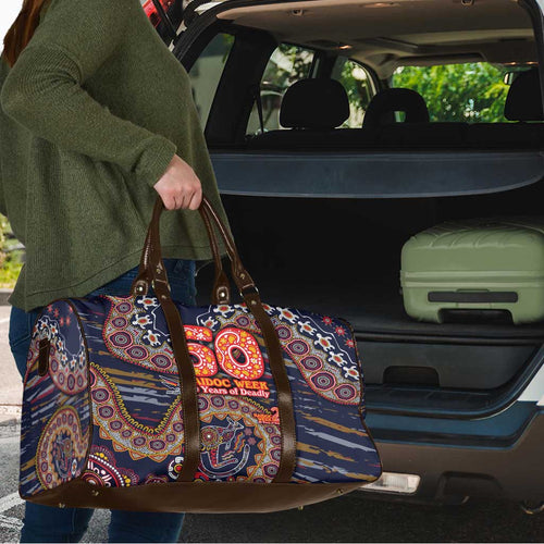 Adelaide Crows NAIDOC Week 2026 Travel Bag Australian Aboriginal Dot Art Dreamtime Pattern Style