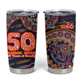 Adelaide Crows NAIDOC Week 2026 Tumbler Cup Australian Aboriginal Dot Art Dreamtime Pattern Style