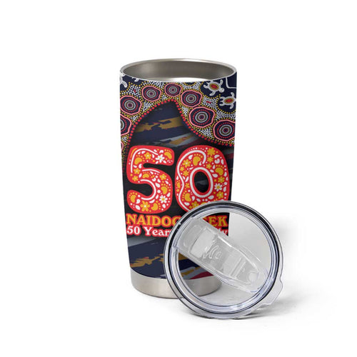 Adelaide Crows NAIDOC Week 2026 Tumbler Cup Australian Aboriginal Dot Art Dreamtime Pattern Style