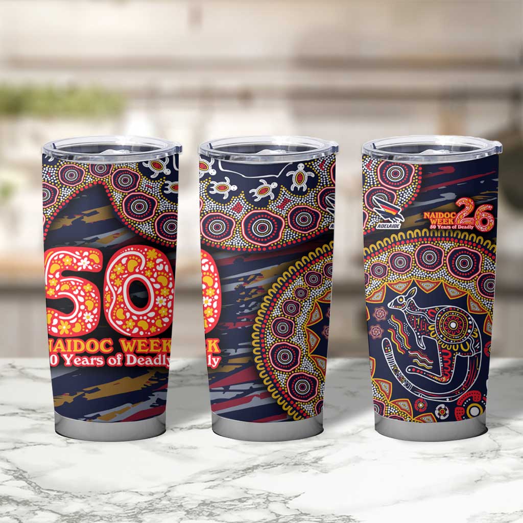 Adelaide Crows NAIDOC Week 2026 Tumbler Cup Australian Aboriginal Dot Art Dreamtime Pattern Style
