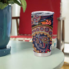 Adelaide Crows NAIDOC Week 2026 Tumbler Cup Australian Aboriginal Dot Art Dreamtime Pattern Style