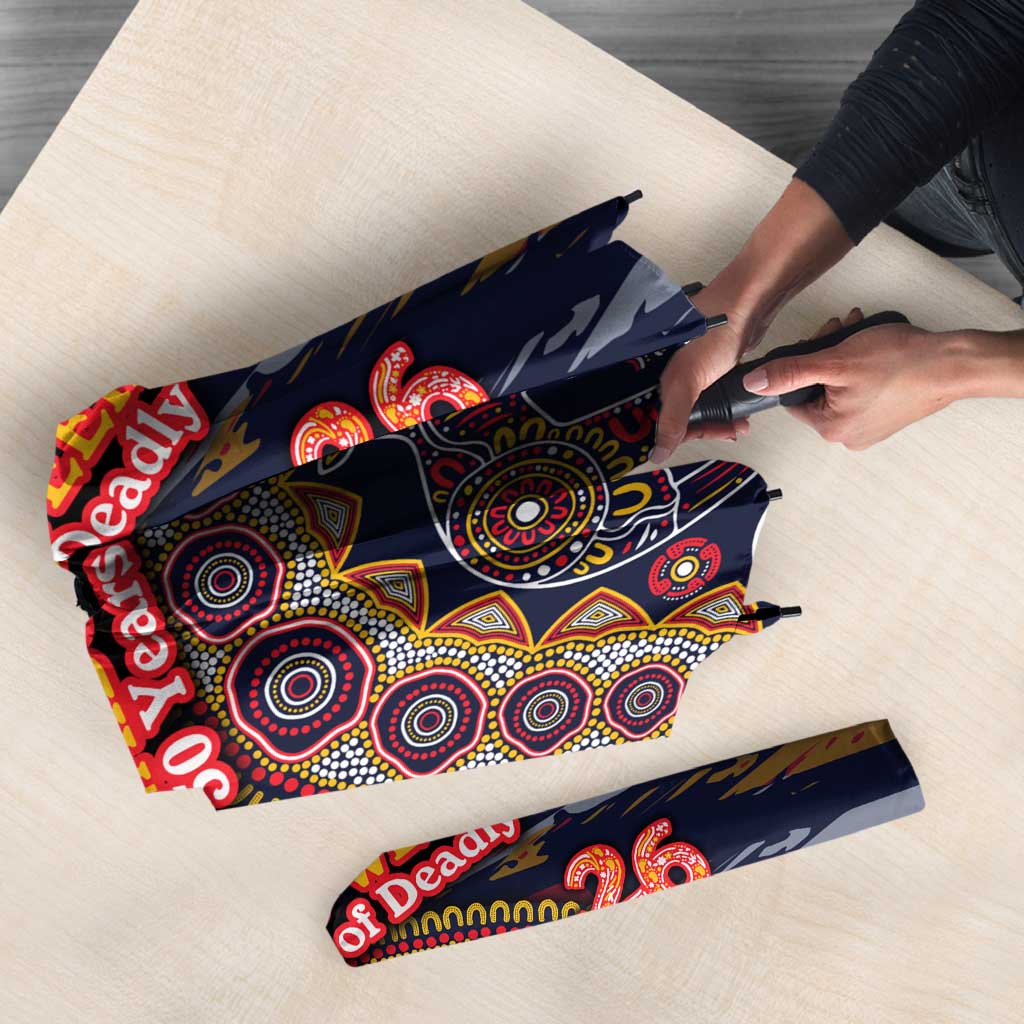 Adelaide Crows NAIDOC Week 2026 Umbrella Australian Aboriginal Dot Art Dreamtime Pattern Style