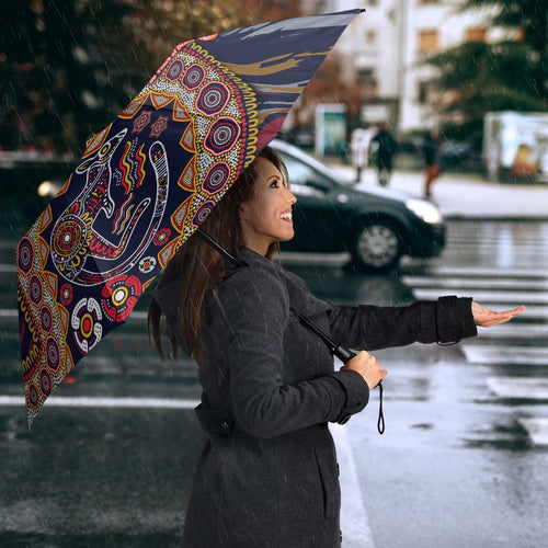 Adelaide Crows NAIDOC Week 2026 Umbrella Australian Aboriginal Dot Art Dreamtime Pattern Style