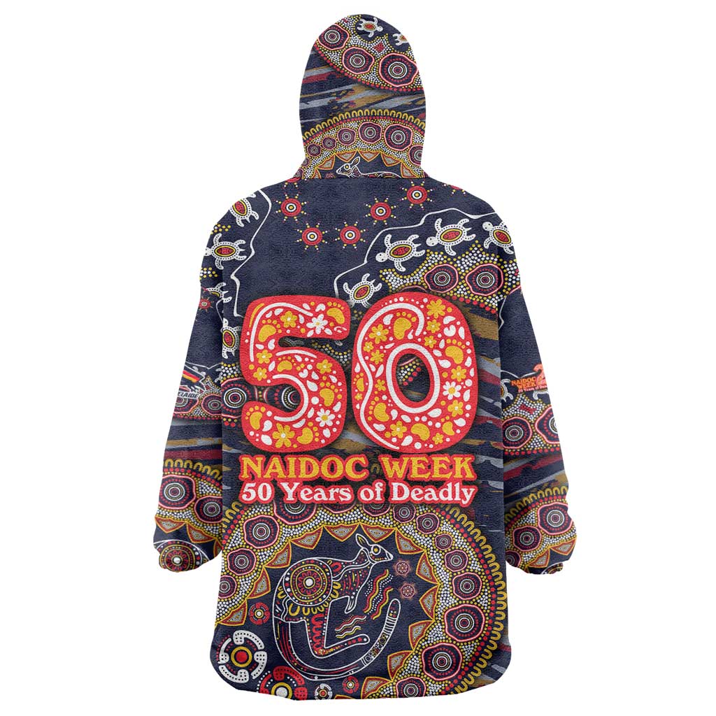 Adelaide Crows NAIDOC Week 2026 Wearable Blanket Hoodie Australian Aboriginal Dot Art Dreamtime Pattern Style