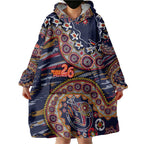 Adelaide Crows NAIDOC Week 2026 Wearable Blanket Hoodie Australian Aboriginal Dot Art Dreamtime Pattern Style