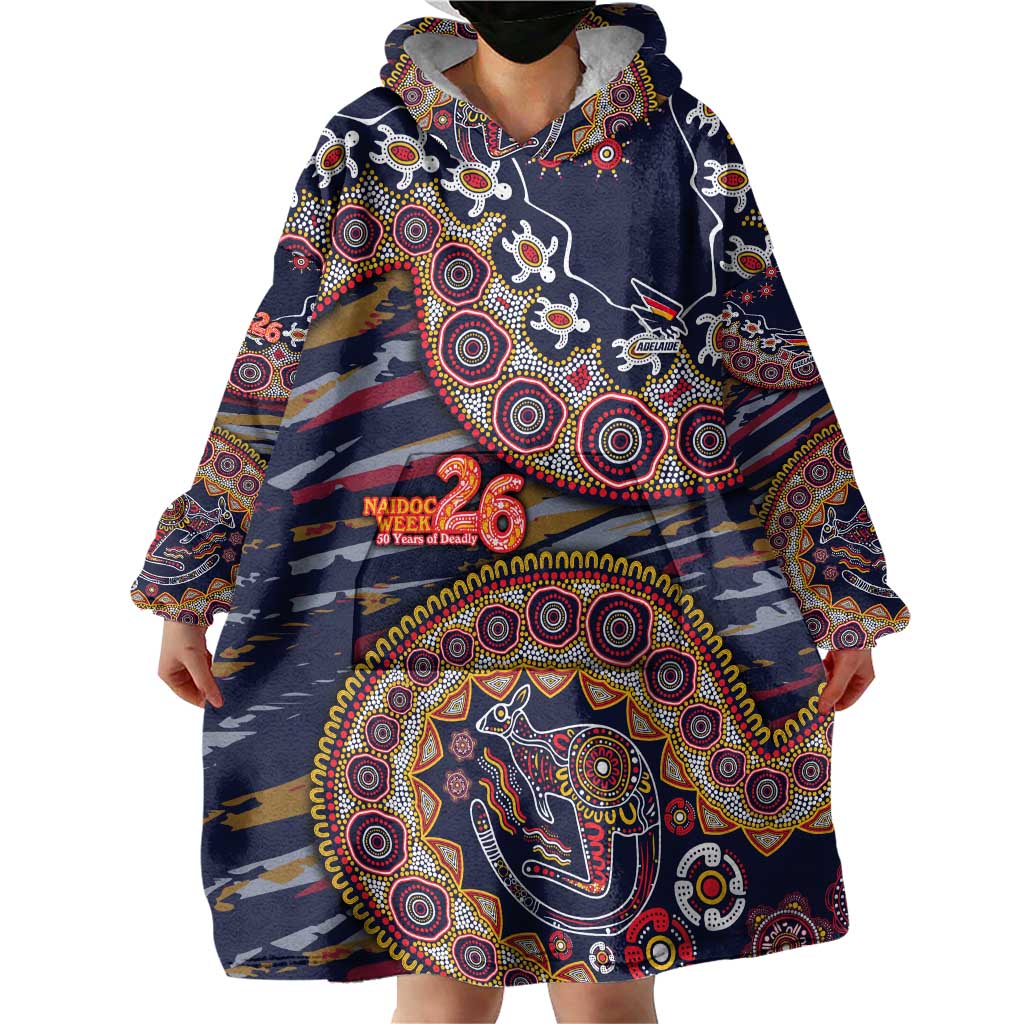 Adelaide Crows NAIDOC Week 2026 Wearable Blanket Hoodie Australian Aboriginal Dot Art Dreamtime Pattern Style