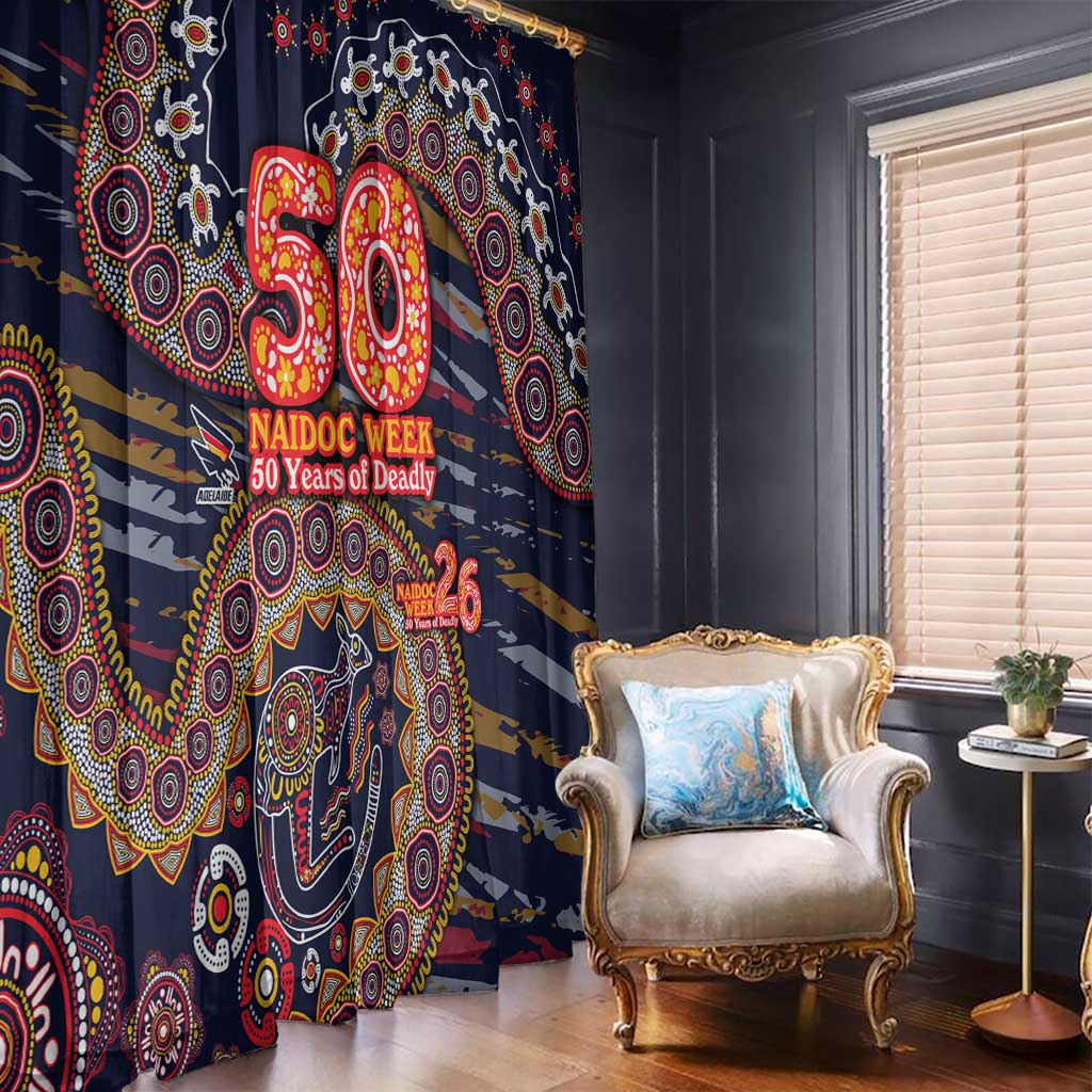 Adelaide Crows NAIDOC Week 2026 Window Curtain Australian Aboriginal Dot Art Dreamtime Pattern Style