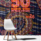 Adelaide Crows NAIDOC Week 2026 Window Curtain Australian Aboriginal Dot Art Dreamtime Pattern Style