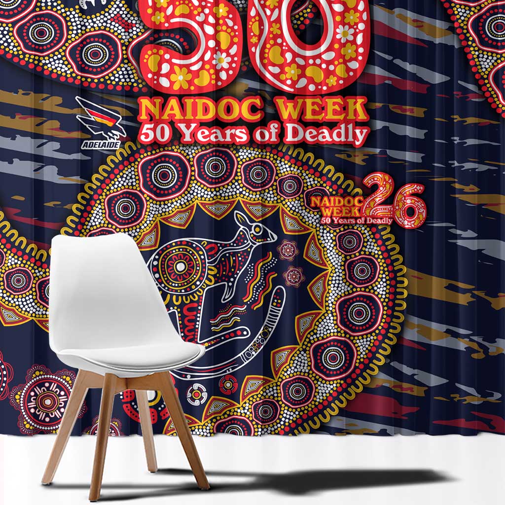 Adelaide Crows NAIDOC Week 2026 Window Curtain Australian Aboriginal Dot Art Dreamtime Pattern Style