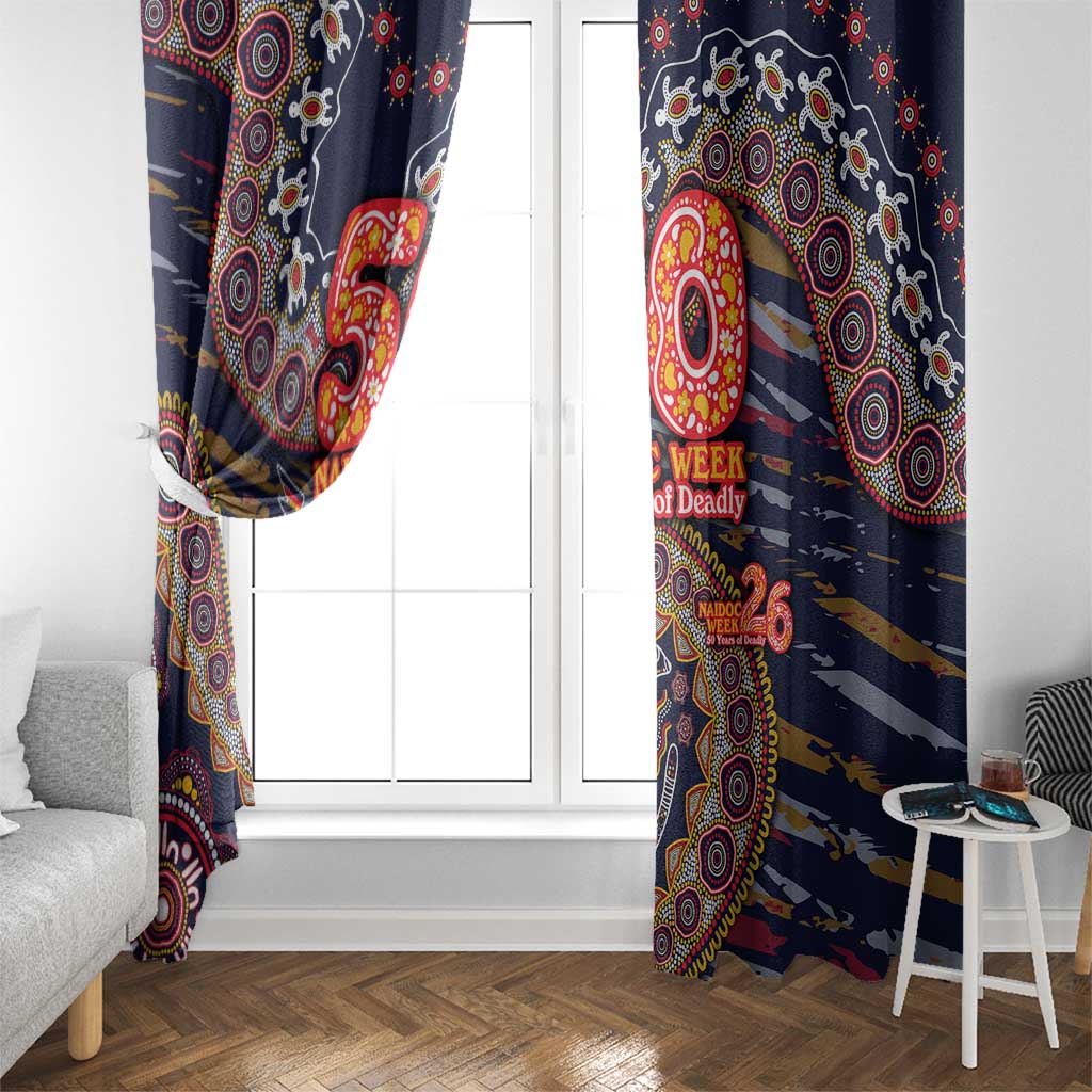 Adelaide Crows NAIDOC Week 2026 Window Curtain Australian Aboriginal Dot Art Dreamtime Pattern Style