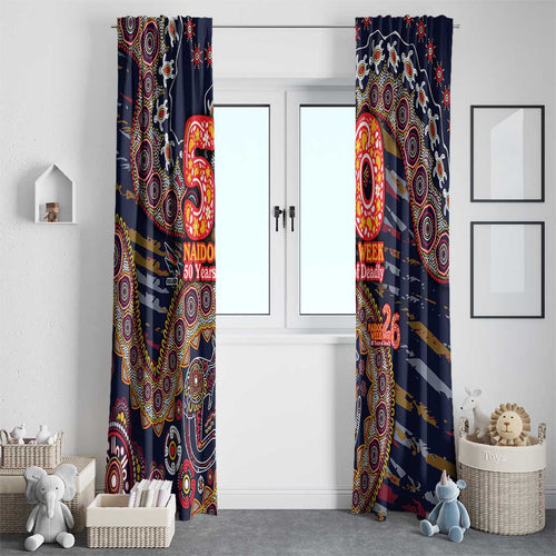 Adelaide Crows NAIDOC Week 2026 Window Curtain Australian Aboriginal Dot Art Dreamtime Pattern Style