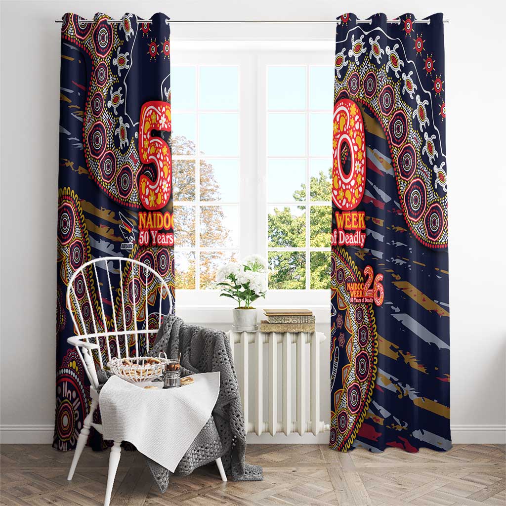 Adelaide Crows NAIDOC Week 2026 Window Curtain Australian Aboriginal Dot Art Dreamtime Pattern Style