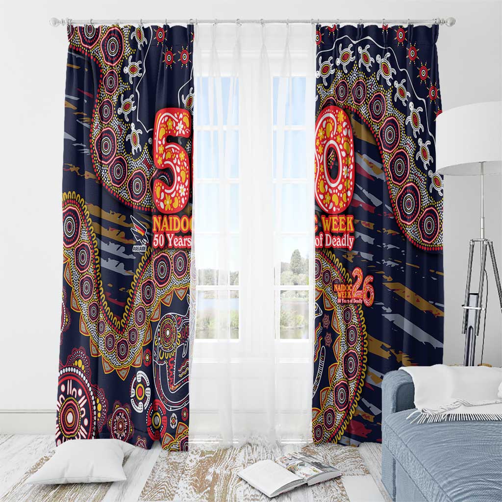 Adelaide Crows NAIDOC Week 2026 Window Curtain Australian Aboriginal Dot Art Dreamtime Pattern Style