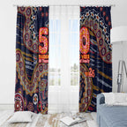 Adelaide Crows NAIDOC Week 2026 Window Curtain Australian Aboriginal Dot Art Dreamtime Pattern Style