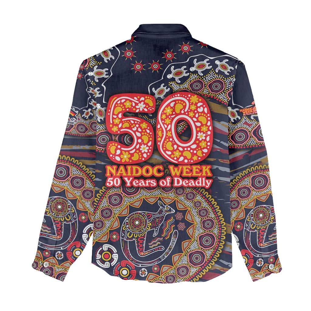 Adelaide Crows NAIDOC Week 2026 Women Casual Shirt Australian Aboriginal Dot Art Dreamtime Pattern Style