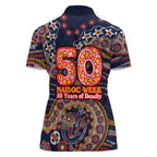 Adelaide Crows NAIDOC Week 2026 Women Polo Shirt Australian Aboriginal Dot Art Dreamtime Pattern Style