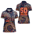 Adelaide Crows NAIDOC Week 2026 Women Polo Shirt Australian Aboriginal Dot Art Dreamtime Pattern Style