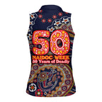 Adelaide Crows NAIDOC Week 2026 Women Sleeveless Polo Shirt Australian Aboriginal Dot Art Dreamtime Pattern Style