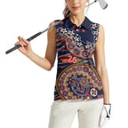 Adelaide Crows NAIDOC Week 2026 Women Sleeveless Polo Shirt Australian Aboriginal Dot Art Dreamtime Pattern Style
