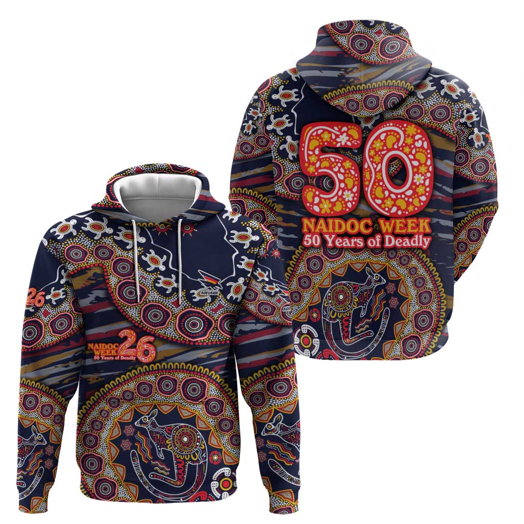 Adelaide Crows NAIDOC Week 2026 Zip Hoodie Australian Aboriginal Dot Art Dreamtime Pattern Style