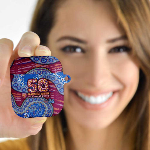 Brisbane Lions NAIDOC Week 2026 AirPods Case Australian Aboriginal Dot Art Dreamtime Pattern Style