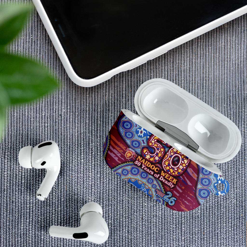 Brisbane Lions NAIDOC Week 2026 AirPods Case Australian Aboriginal Dot Art Dreamtime Pattern Style