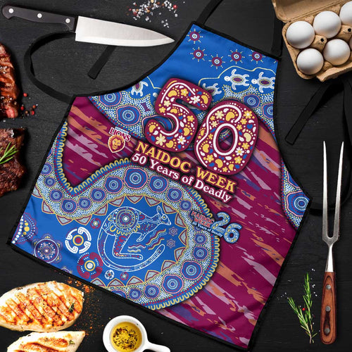 Brisbane Lions NAIDOC Week 2026 Apron Australian Aboriginal Dot Art Dreamtime Pattern Style