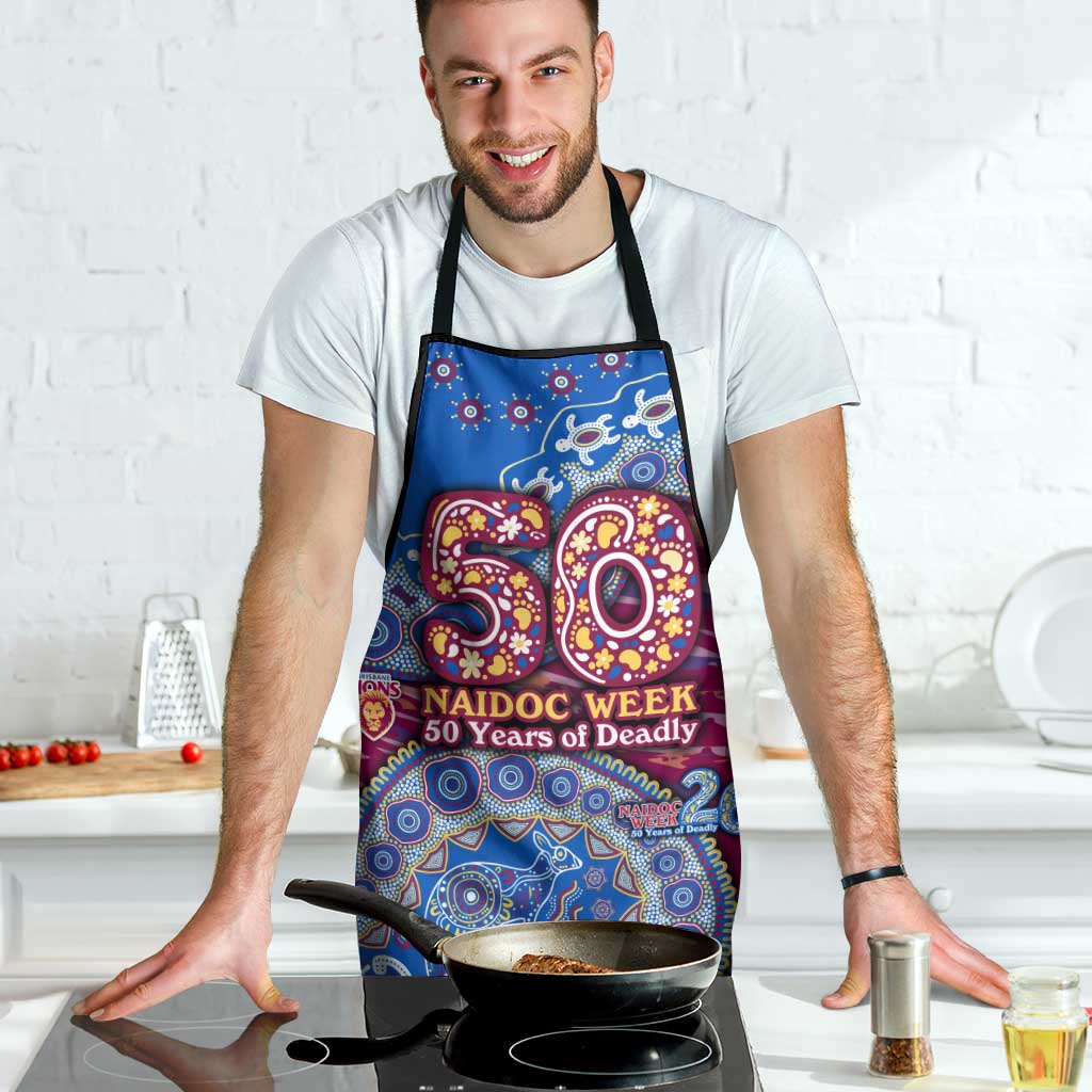 Brisbane Lions NAIDOC Week 2026 Apron Australian Aboriginal Dot Art Dreamtime Pattern Style