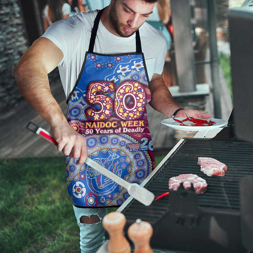 Brisbane Lions NAIDOC Week 2026 Apron Australian Aboriginal Dot Art Dreamtime Pattern Style