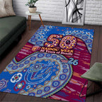 Brisbane Lions NAIDOC Week 2026 Area Rug Australian Aboriginal Dot Art Dreamtime Pattern Style
