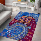 Brisbane Lions NAIDOC Week 2026 Area Rug Australian Aboriginal Dot Art Dreamtime Pattern Style