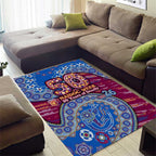 Brisbane Lions NAIDOC Week 2026 Area Rug Australian Aboriginal Dot Art Dreamtime Pattern Style