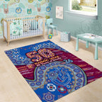 Brisbane Lions NAIDOC Week 2026 Area Rug Australian Aboriginal Dot Art Dreamtime Pattern Style