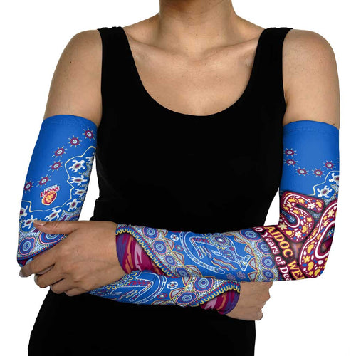 Brisbane Lions NAIDOC Week 2026 Arm Sleeves Australian Aboriginal Dot Art Dreamtime Pattern Style