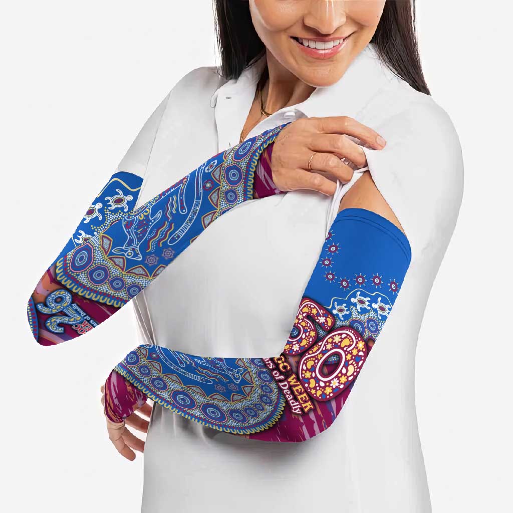 Brisbane Lions NAIDOC Week 2026 Arm Sleeves Australian Aboriginal Dot Art Dreamtime Pattern Style
