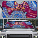 Brisbane Lions NAIDOC Week 2026 Auto Sun Shade Australian Aboriginal Dot Art Dreamtime Pattern Style