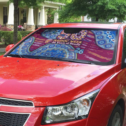 Brisbane Lions NAIDOC Week 2026 Auto Sun Shade Australian Aboriginal Dot Art Dreamtime Pattern Style