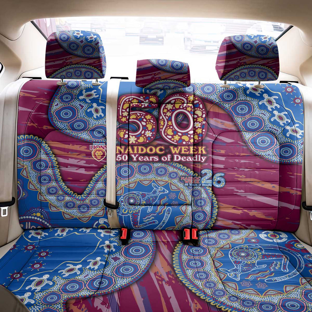 Brisbane Lions NAIDOC Week 2026 Back Car Seat Cover Australian Aboriginal Dot Art Dreamtime Pattern Style