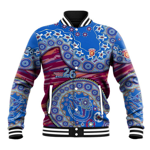Brisbane Lions NAIDOC Week 2026 Baseball Jacket Australian Aboriginal Dot Art Dreamtime Pattern Style