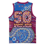 Brisbane Lions NAIDOC Week 2026 Basketball Jersey Australian Aboriginal Dot Art Dreamtime Pattern Style