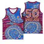 Brisbane Lions NAIDOC Week 2026 Basketball Jersey Australian Aboriginal Dot Art Dreamtime Pattern Style