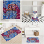 Brisbane Lions NAIDOC Week 2026 Bathroom Set Australian Aboriginal Dot Art Dreamtime Pattern Style