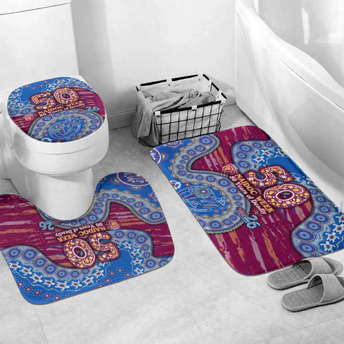 Brisbane Lions NAIDOC Week 2026 Bathroom Set Australian Aboriginal Dot Art Dreamtime Pattern Style
