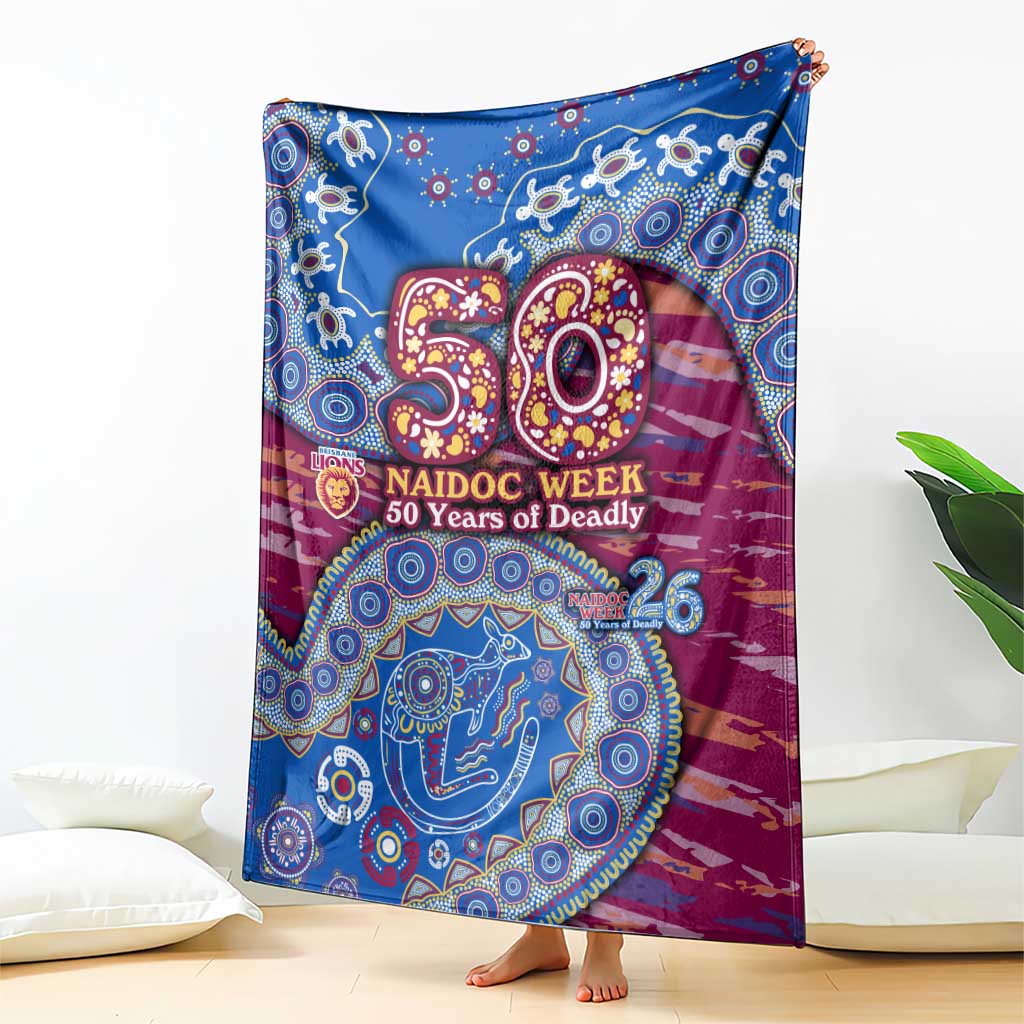 Brisbane Lions NAIDOC Week 2026 Blanket Australian Aboriginal Dot Art Dreamtime Pattern Style