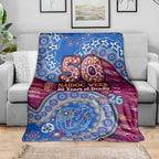 Brisbane Lions NAIDOC Week 2026 Blanket Australian Aboriginal Dot Art Dreamtime Pattern Style