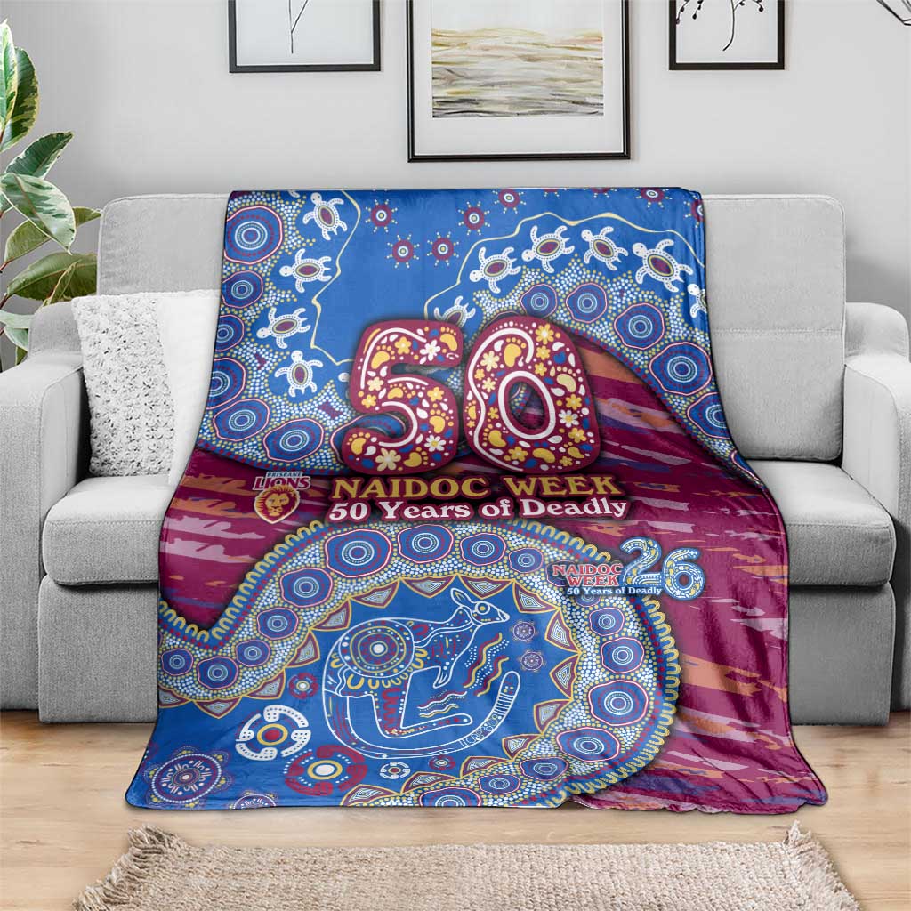 Brisbane Lions NAIDOC Week 2026 Blanket Australian Aboriginal Dot Art Dreamtime Pattern Style