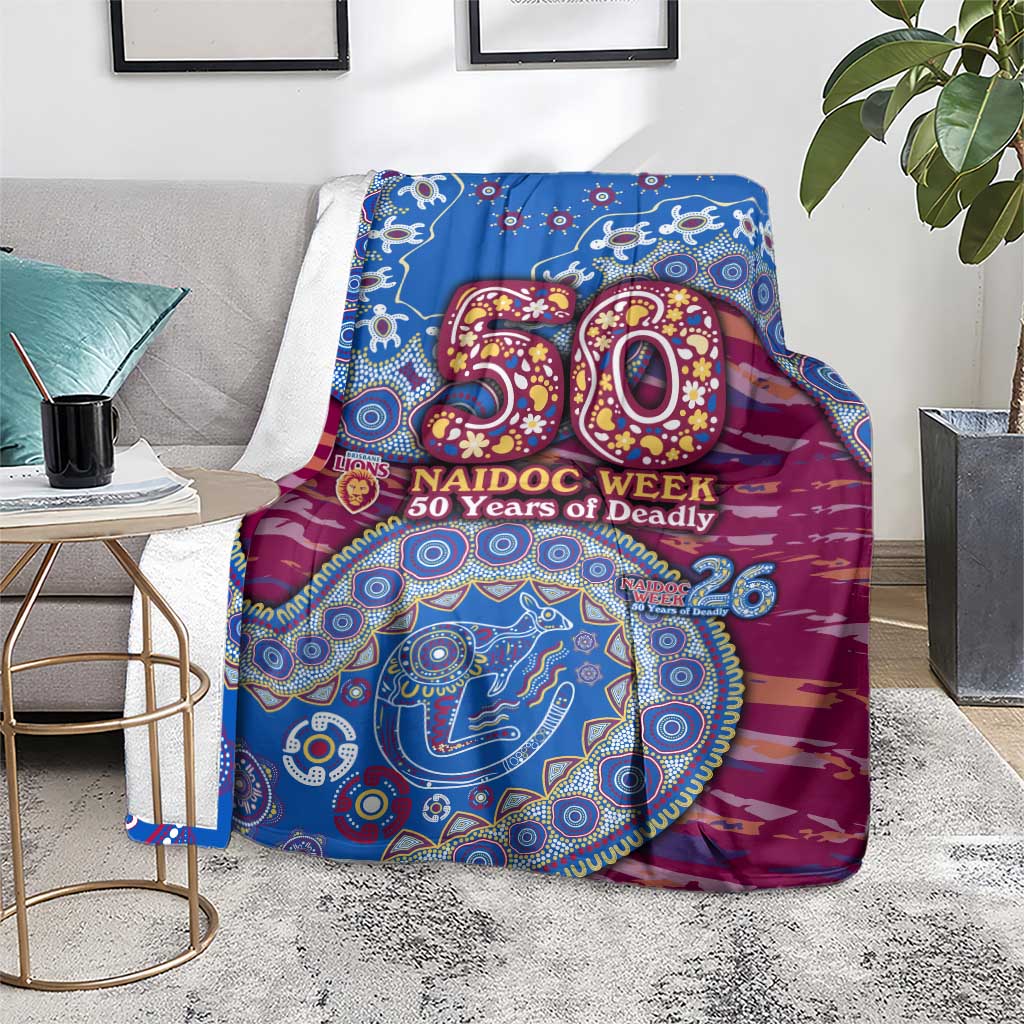 Brisbane Lions NAIDOC Week 2026 Blanket Australian Aboriginal Dot Art Dreamtime Pattern Style