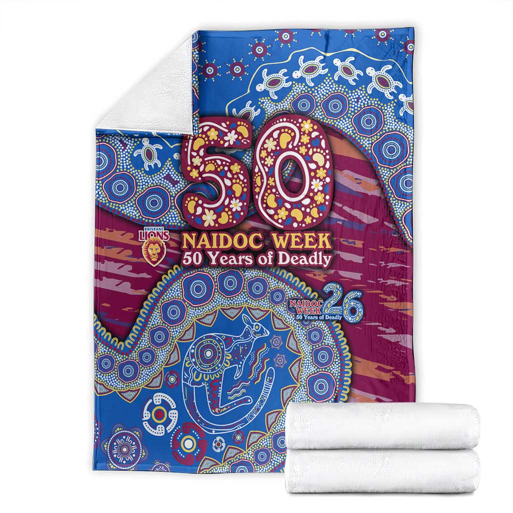 Brisbane Lions NAIDOC Week 2026 Blanket Australian Aboriginal Dot Art Dreamtime Pattern Style